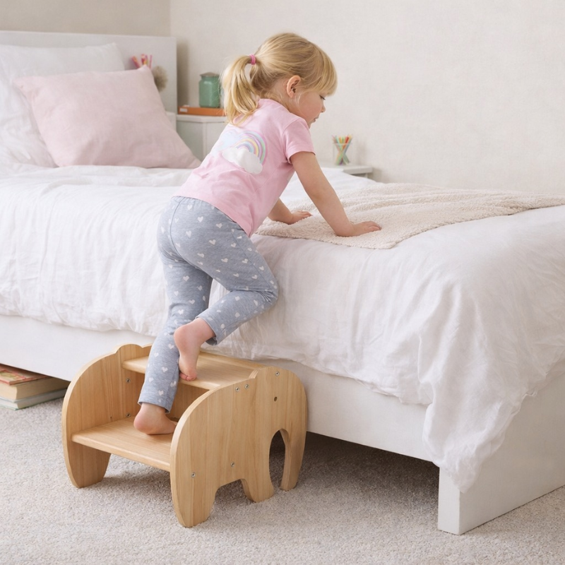 Banquito de Madera -estilo Montessori