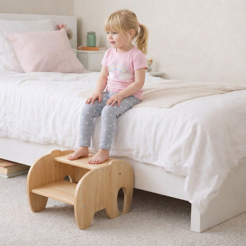 Banquito de Madera -estilo Montessori