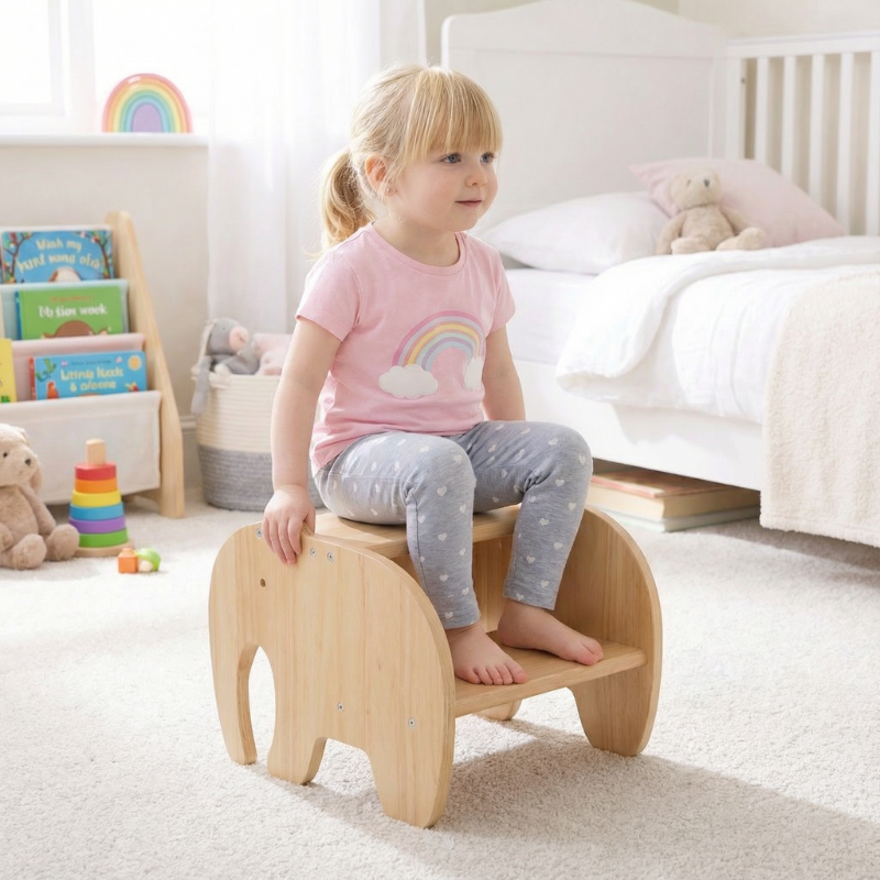 Banquito de Madera -estilo Montessori