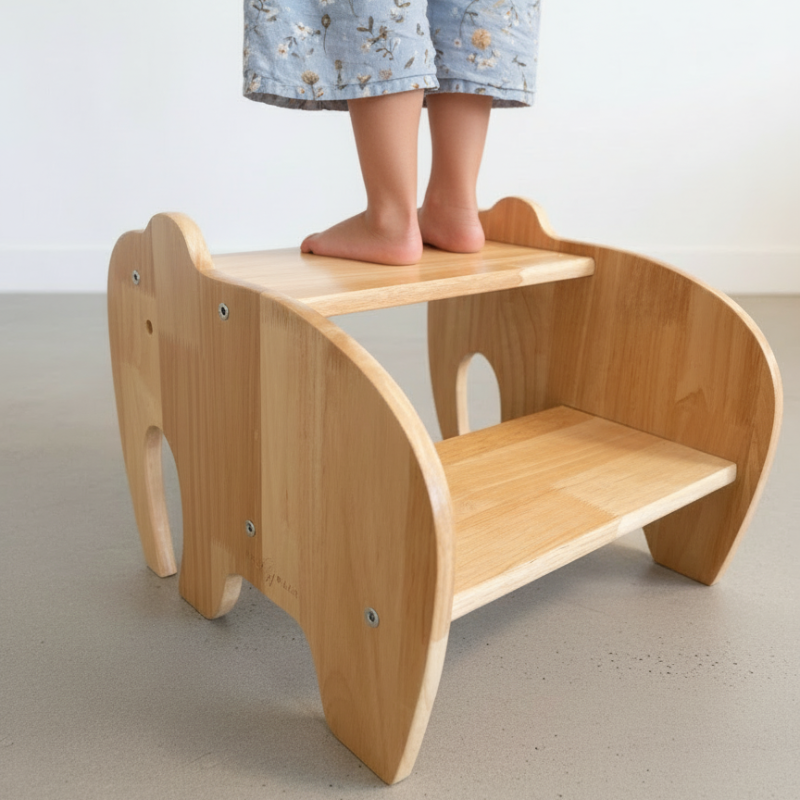 Banquito de Madera -estilo Montessori