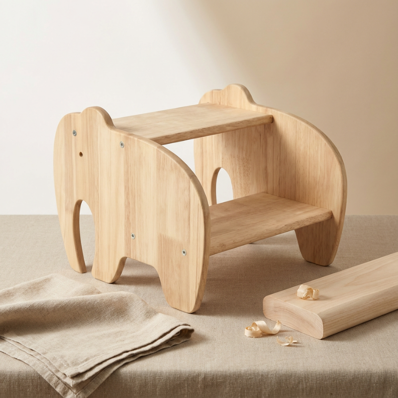 Banquito de Madera -estilo Montessori