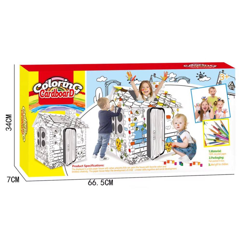 Casita de carton para colorear, Coloring Cardboard